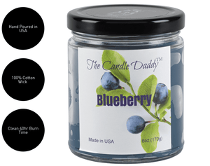 Blueberry - Blueberry Scented 6oz Jar Candle - The Candle Daddy - The Candle Daddy