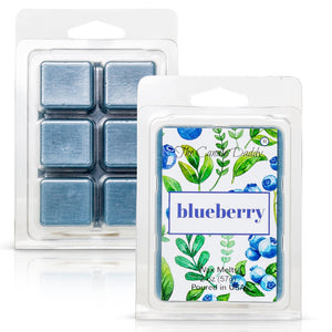 Blueberry - Sweet Blueberry Scented Melt- Maximum Scent Wax Cubes/Melts- 1 Pack -2 Ounces- 6 Cubes - The Candle Daddy