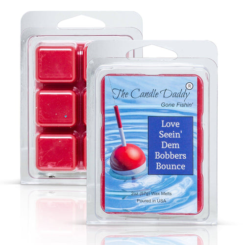 The Candle Daddy's Gone Fishin' -Love Seein' Dem Bobbers Bounce - Ripe Melons Scented Melt- Maximum Scent Wax Cubes/Melts- 1 Pack -2 Ounces- 6 Cubes - Blowout