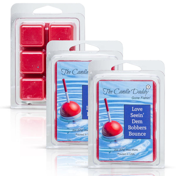 FREE SHIPPING - The Candle Daddy's Gone Fishin' -Love Seein' Dem Bobbers Bounce - Ripe Melons Scented Melt- Maximum Scent Wax Cubes/Melts- 1 Pack -2 Ounces- 6 Cubes