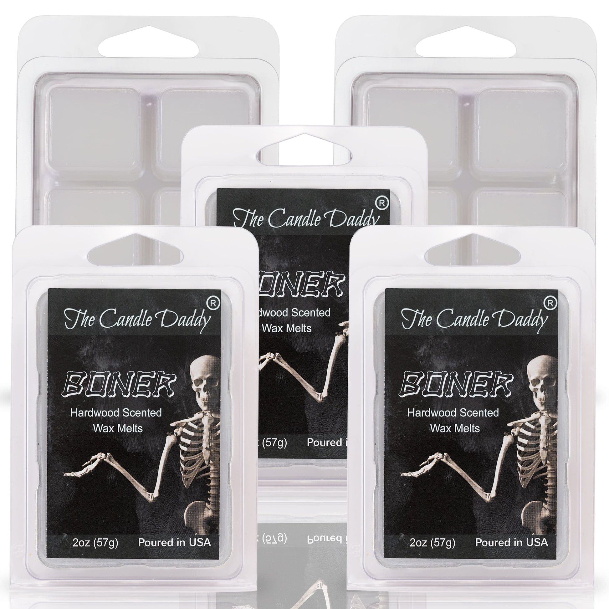 Boner - Hardwood Scented Wax Melts- 1 Pack - 2 Ounces - 6 Cubes - The Candle Daddy