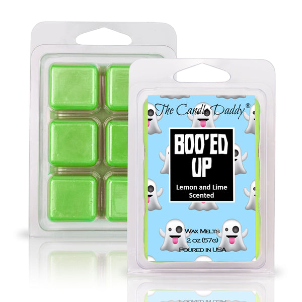 Boo'ed Up - Ghostly Lemon and Lime Scented Halloween Wax Melt - 1 Pack - 2 Ounces - 6 Cubes - The Candle Daddy