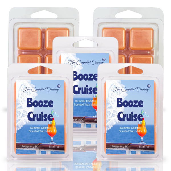 5 Pack - Booze Cruise - Summer Cocktail Scented Wax Melt - 2 Ounces x 5 Packs = 10 Ounces - The Candle Daddy