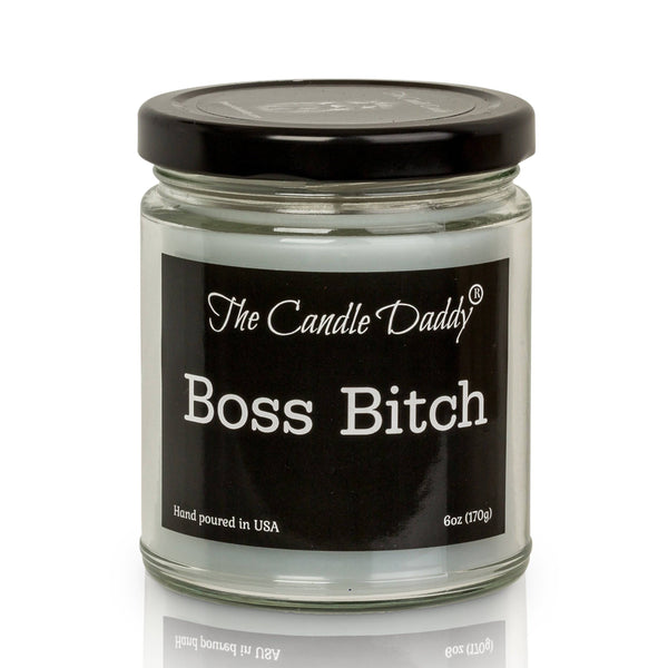 Boss Bitch - Apple Maple Bourbon Scent - Maximum Scented 6 Ounce Jar Candle - Hand Poured In Indiana - The Candle Daddy