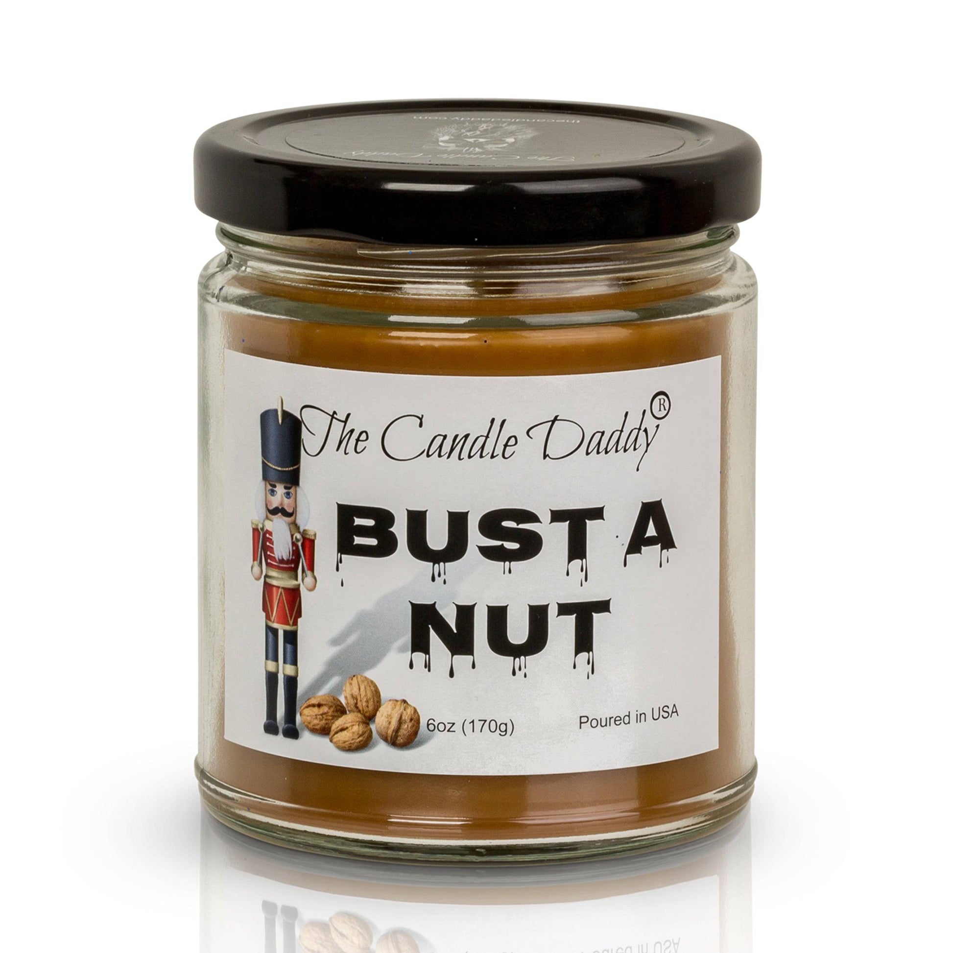 Bust A Nut Holiday Candle - Funny Banana Nut Bread Scented Candle - Funny Holiday Candle for Christmas, New Years - Long Burn Time, Holiday Fragrance, Hand Poured in USA - 6oz - The Candle Daddy