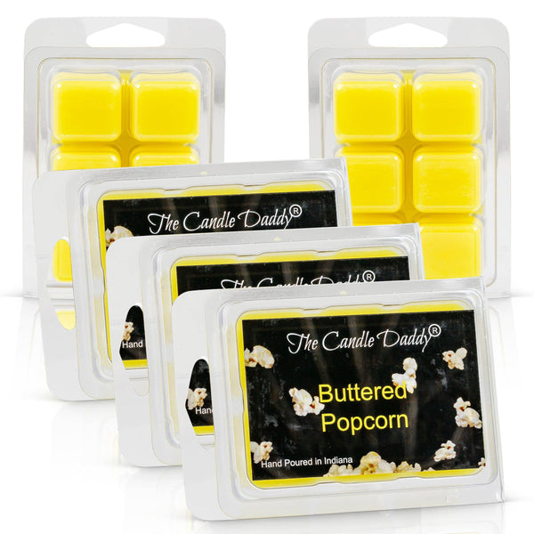 5 Pack - Buttered Popcorn - Movie Theatre Treat Scented Wax Melt - 2 Ounces x 5 Packs = 10 Ounces - The Candle Daddy