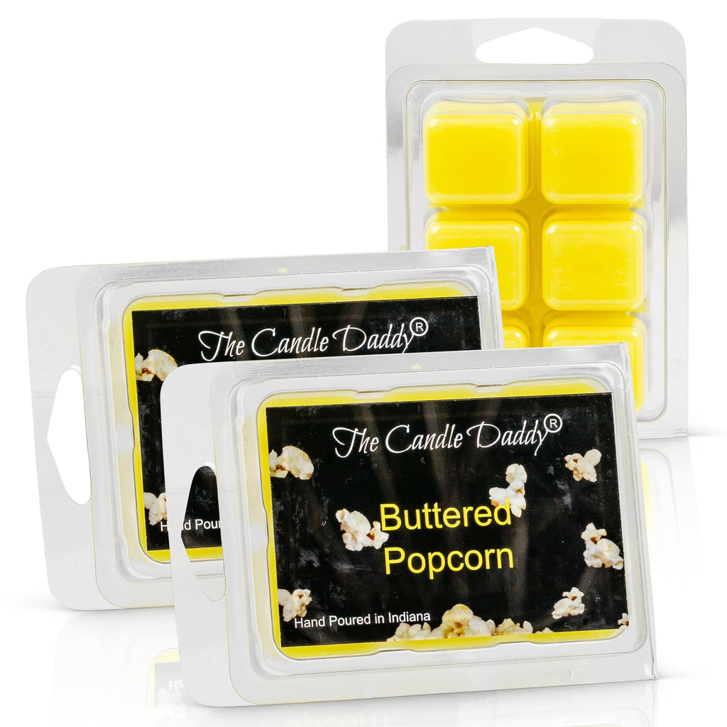 Buttered Popcorn - Movie Theatre Treat Scented Wax Melt - 1 Pack - 2 Ounces - 6 Cubes - The Candle Daddy