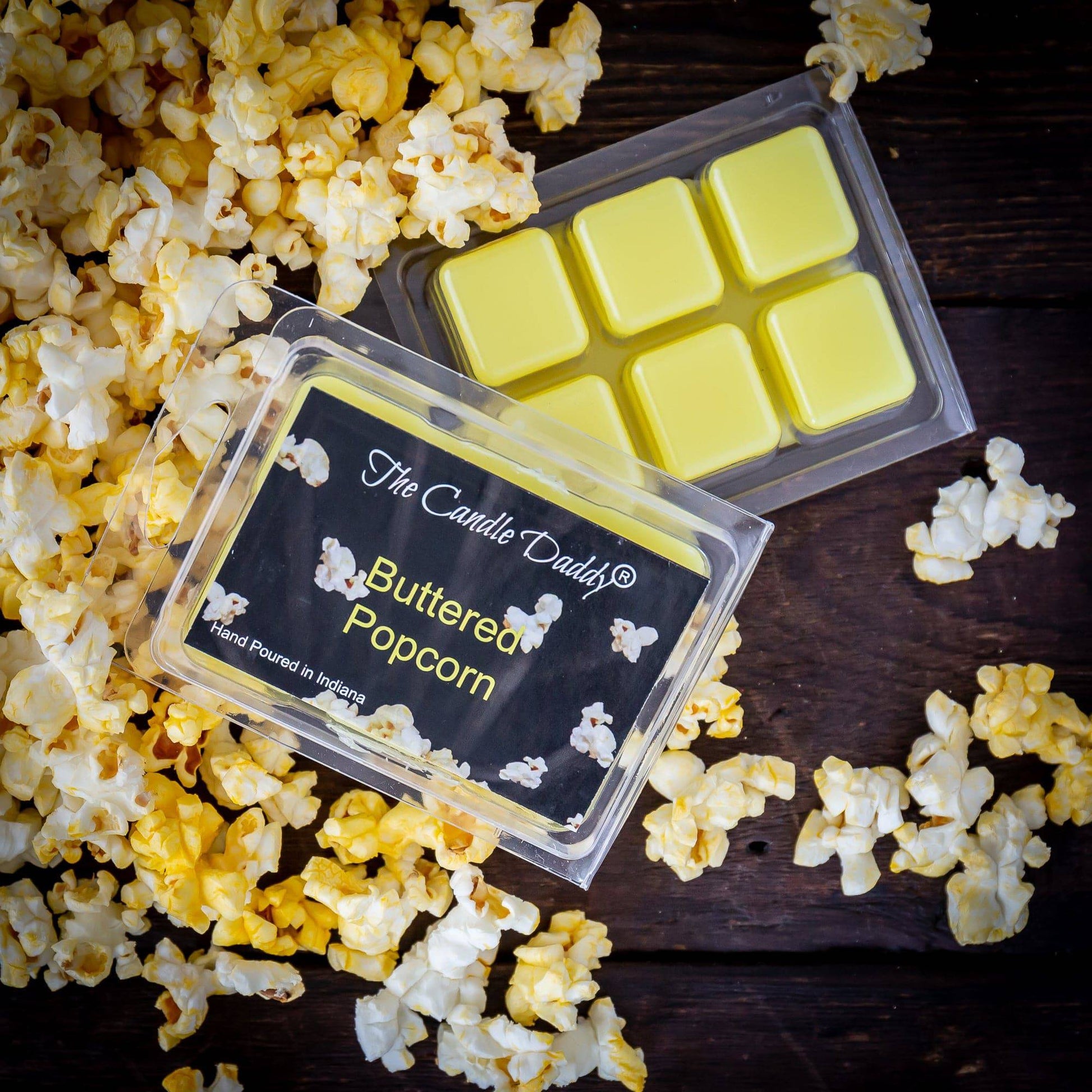 Buttered Popcorn - Movie Theatre Treat Scented Wax Melt - 1 Pack - 2 Ounces - 6 Cubes - The Candle Daddy