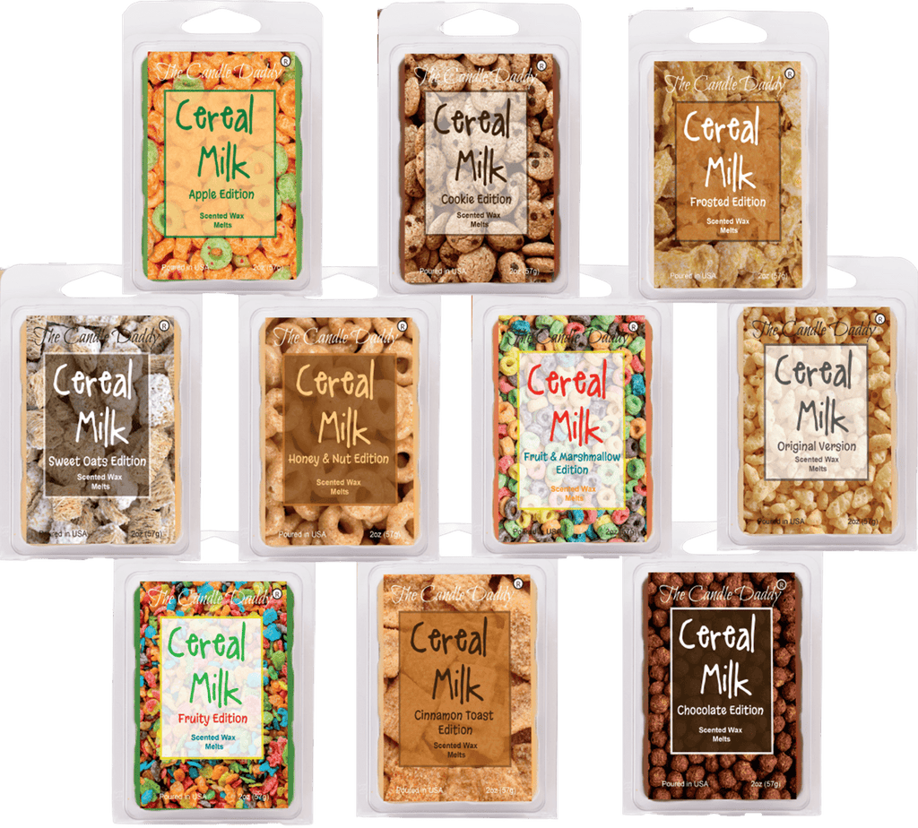 Cereal Milk 10 Pack Variety Set - 10 Amazing Cereal Milk Scented Wax Melts - 60 Total Cubes - 20 Total Ounces - The Candle Daddy