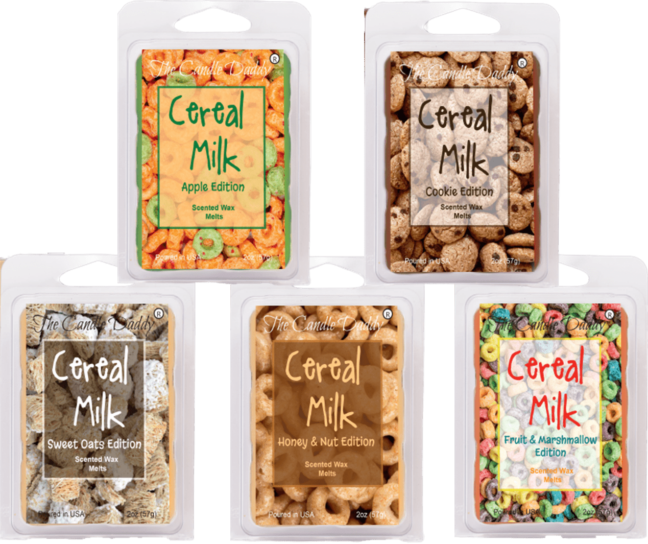 Cereal Milk 5 Pack - Volume 2 - 5 Amazing Cereal Milk Scented Wax Melts - 30 Total Cubes - 10 Total Ounces - The Candle Daddy
