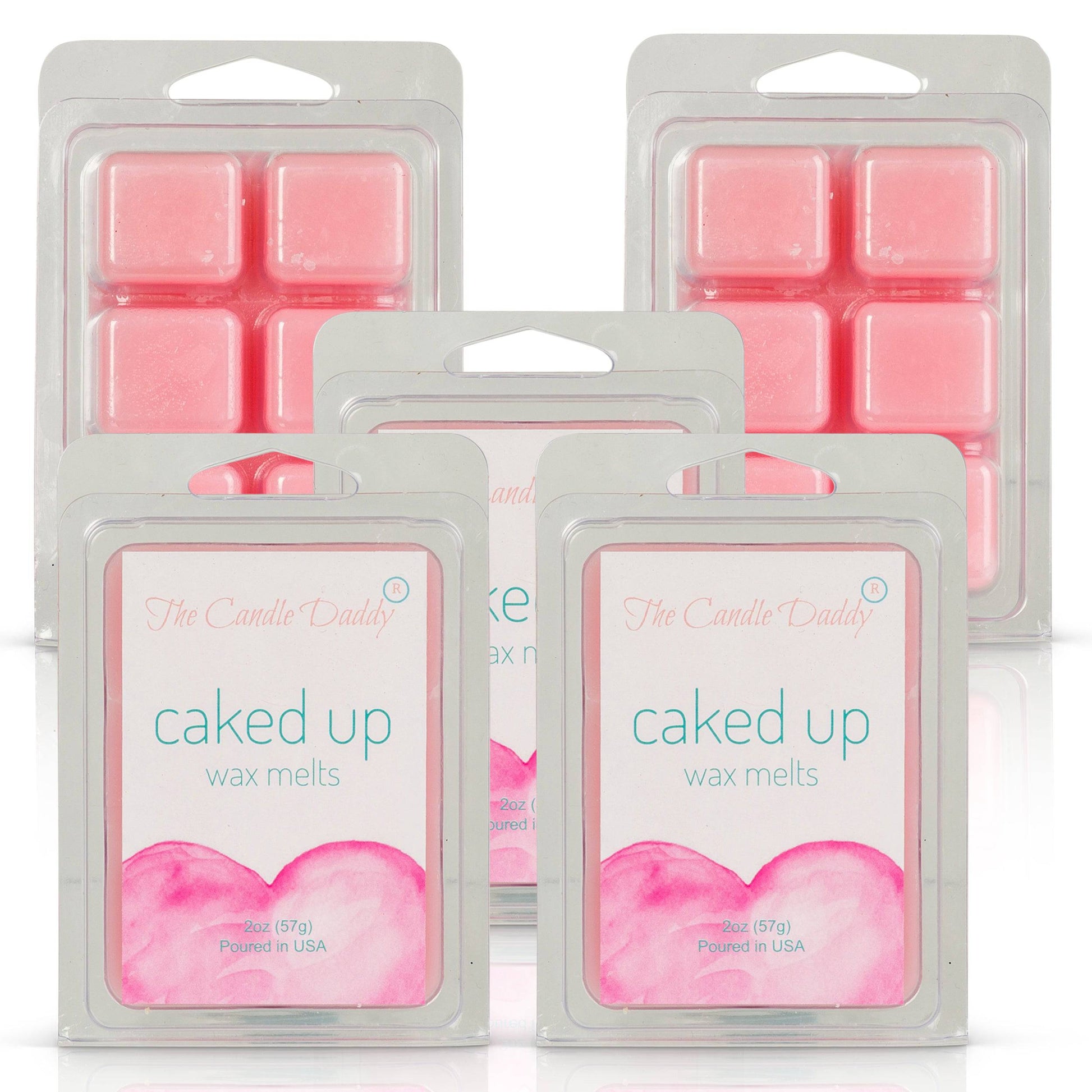 5 Pack - Caked Up - Birthday Cake Scented Wax Melts Cubes - 2 Ounces x 5 Packs = 10 Ounces - The Candle Daddy