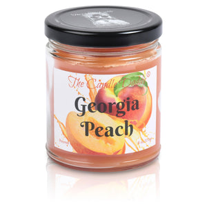 Georgia Peach - Juicy Peach Scented - 6 Oz Jar Candle - 40 Hour Burn Time - The Candle Daddy