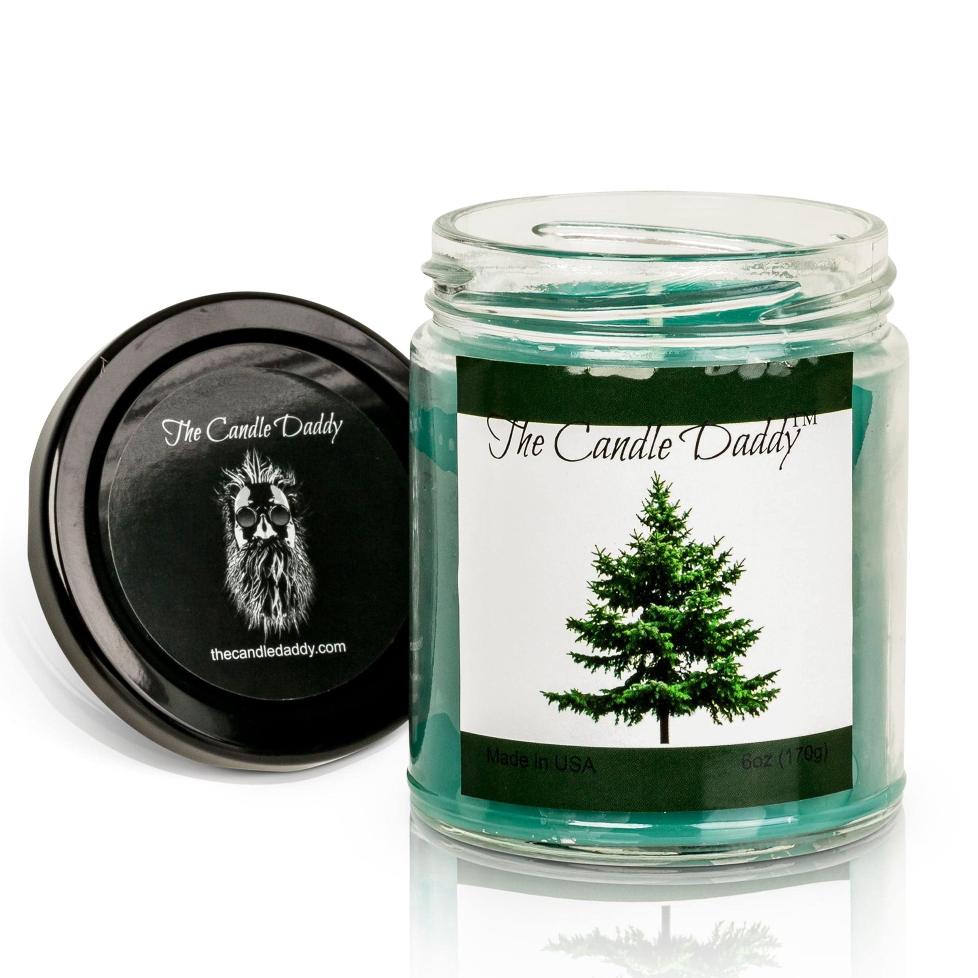 Pine Tree Christmas Holiday Candle - Funny Blue Spruce Pine Tree Scented Candle - Funny Holiday Candle for Christmas, New Years - Long Burn Time, Holiday Fragrance, Hand Poured in USA - 6oz - The Candle Daddy