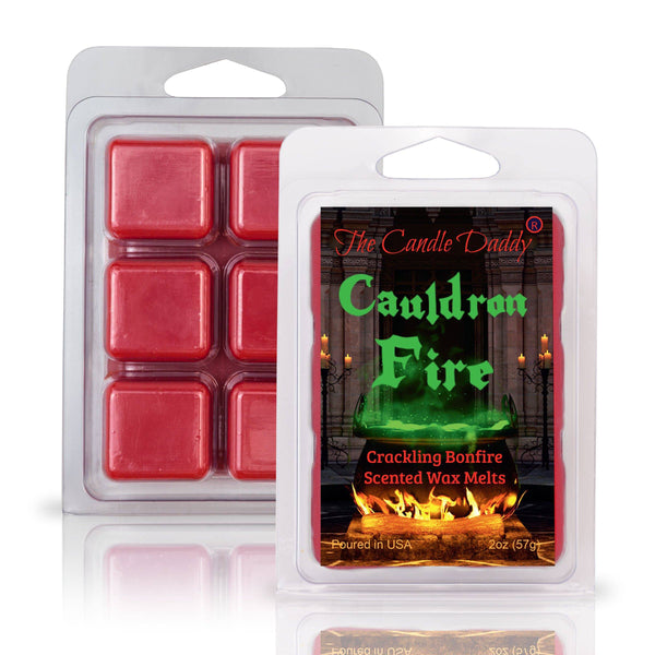 Cauldron Fire - Witchy Crackling Bonfire Scented Wax Melt - 1 Pack - 2 Ounces - 6 Cubes - The Candle Daddy