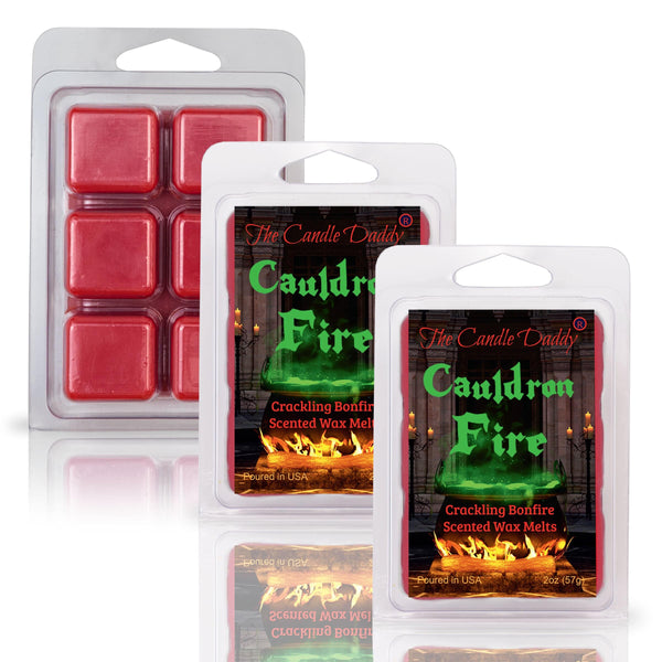 Cauldron Fire - Witchy Crackling Bonfire Scented Wax Melt - 1 Pack - 2 Ounces - 6 Cubes - The Candle Daddy