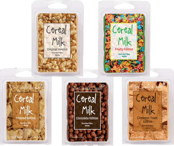 Cereal Milk 5 Pack - Volume 1 - 5 Amazing Cereal Milk Scented Wax Melts - 30 Total Cubes - 10 Total Ounces - The Candle Daddy