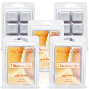 5 Pack - Chardonnay - White Wine Champagne Scented Melt- Maximum Scent Wax Cubes/Melts - 2 Ounces x 5 Packs = 10 Ounces - The Candle Daddy