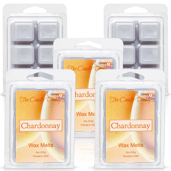 FREE SHIPPING - Chardonnay - White Wine Champagne Scented Melt- Maximum Scent Wax Cubes/Melts- 1 Pack -2 Ounces- 6 Cubes