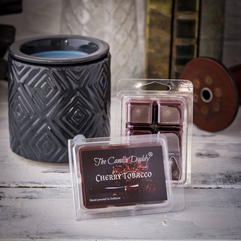 Cherry Tobacco Scented Wax Melt - 1 Pack - 2 Ounces - 6 Cubes - The Candle Daddy