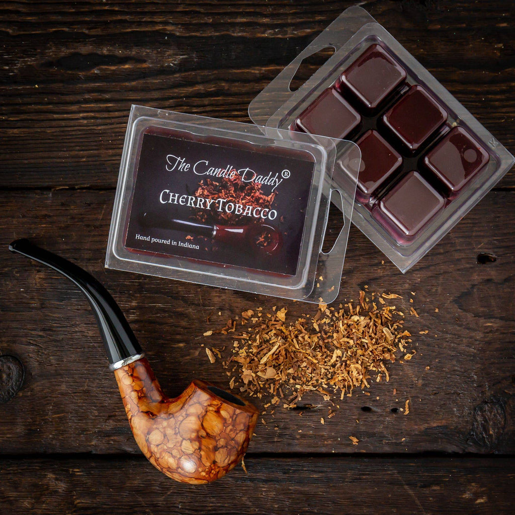 Cherry Tobacco Scented Wax Melt - 1 Pack - 2 Ounces - 6 Cubes - The Candle Daddy