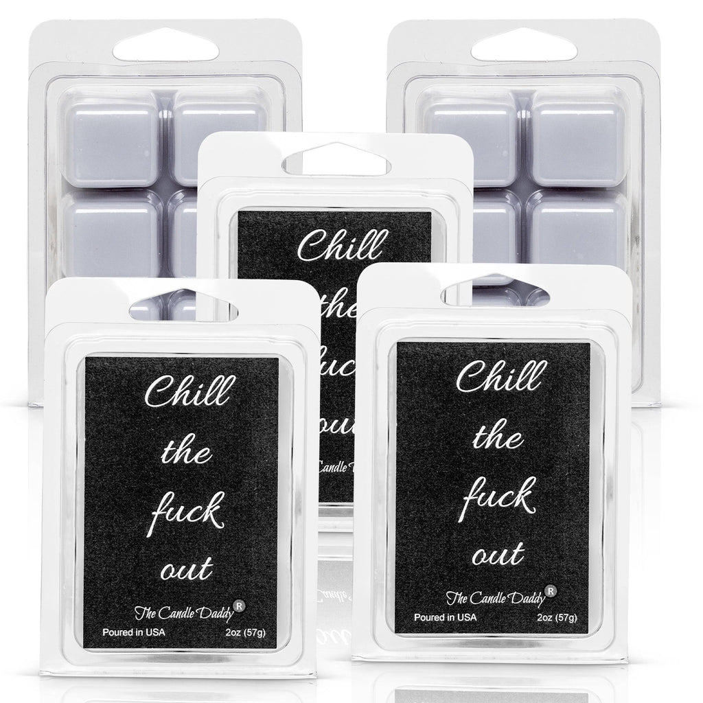 5 Pack - Chill the Fuck Out - Eucalyptus Mint Scented Melt - 2 Ounces x 5 Packs = 10 Ounces - The Candle Daddy