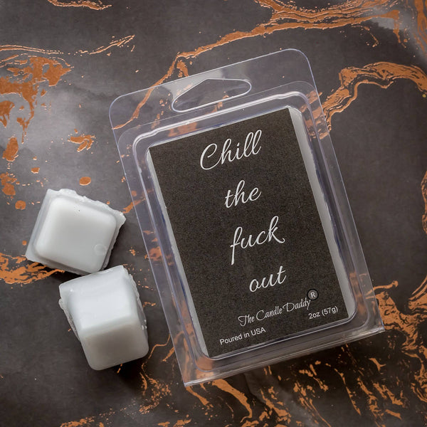 5 Pack - Chill the Fuck Out - Eucalyptus Mint Scented Melt - 2 Ounces x 5 Packs = 10 Ounces - The Candle Daddy