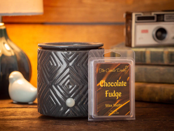 Chocolate Fudge - Rich, Warm Chocolate Scented Melt - Maximum Scent Wax Cubes/Melts- 1 Pack -2 Ounces- 6 Cubes - The Candle Daddy