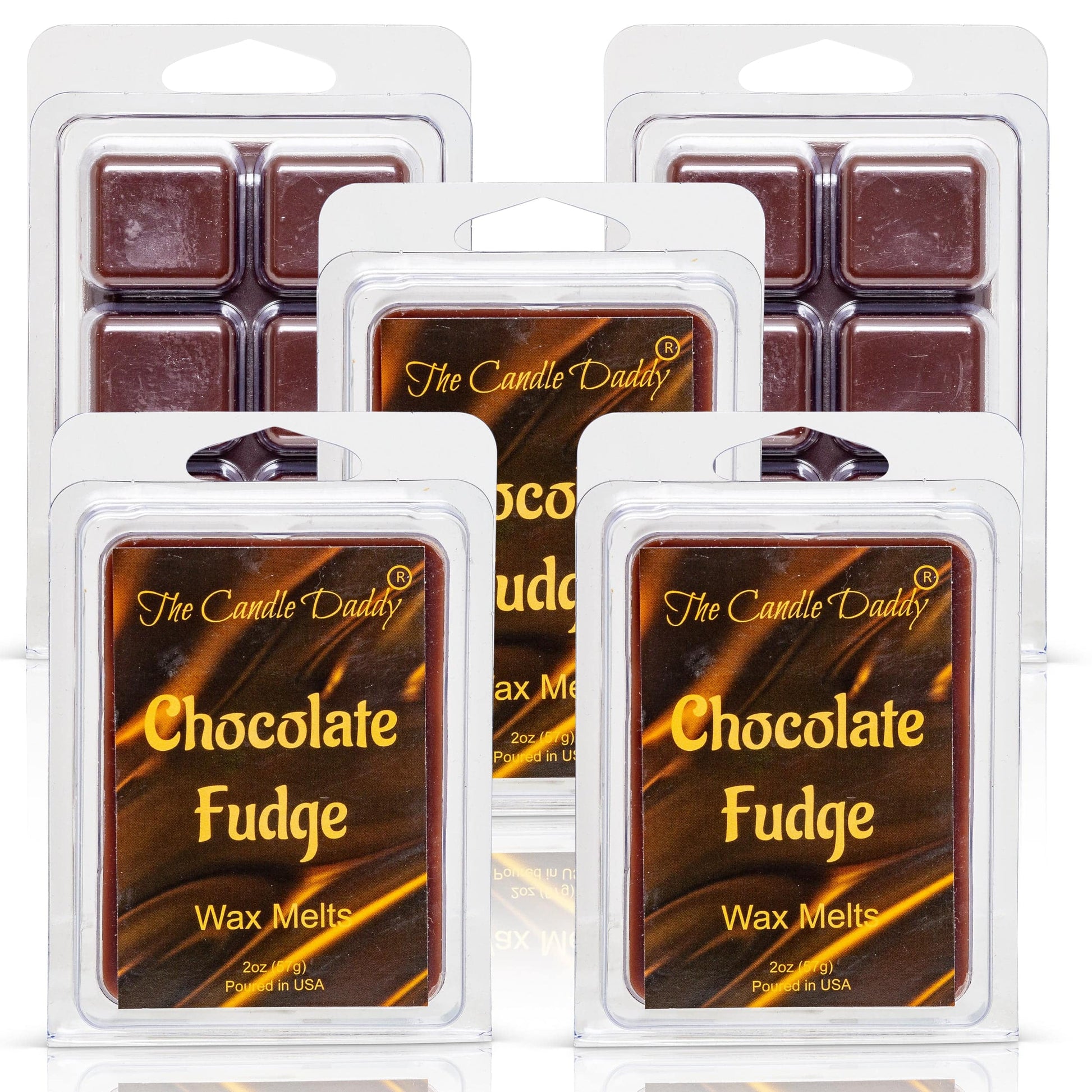Chocolate Fudge - Rich, Warm Chocolate Scented Melt - Maximum Scent Wax Cubes/Melts- 1 Pack -2 Ounces- 6 Cubes - The Candle Daddy