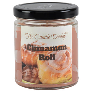 Cinnamon Roll - Sweet Cinnamon Scented 6oz Jar Candle - The Candle Daddy - The Candle Daddy