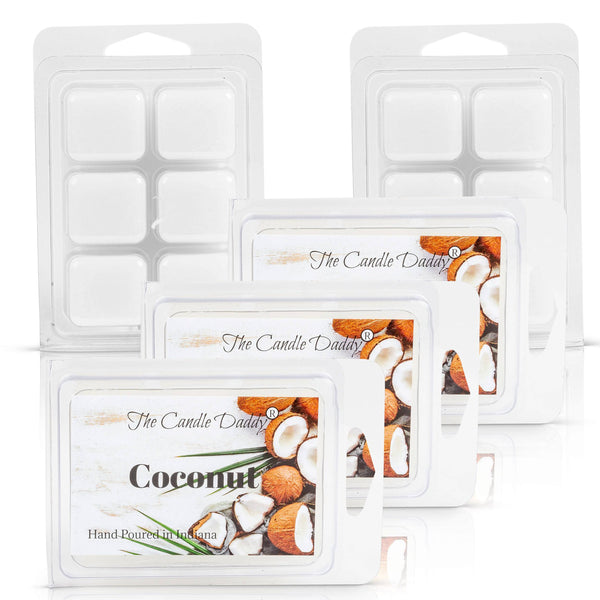 5 Pack - Coconut Scented Wax Melt - 2 Ounces x 5 Packs = 10 Ounces - The Candle Daddy