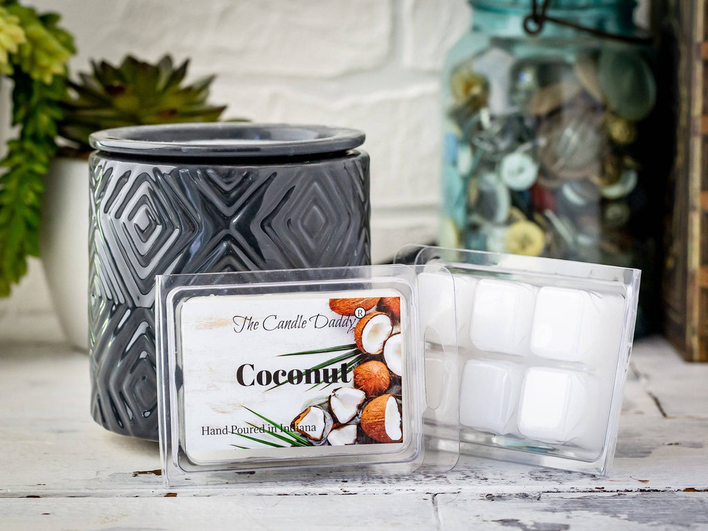 Coconut Scented Wax Melt - 1 Pack - 2 Ounces - 6 Cubes - The Candle Daddy