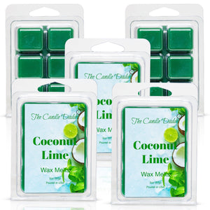 5 Pack - Coconut Lime - Amazing Combination of Citrus and Tropical Scented Melt- Maximum Scent Wax Cubes/Melts - 2 Ounces x 5 Packs = 10 Ounces - The Candle Daddy