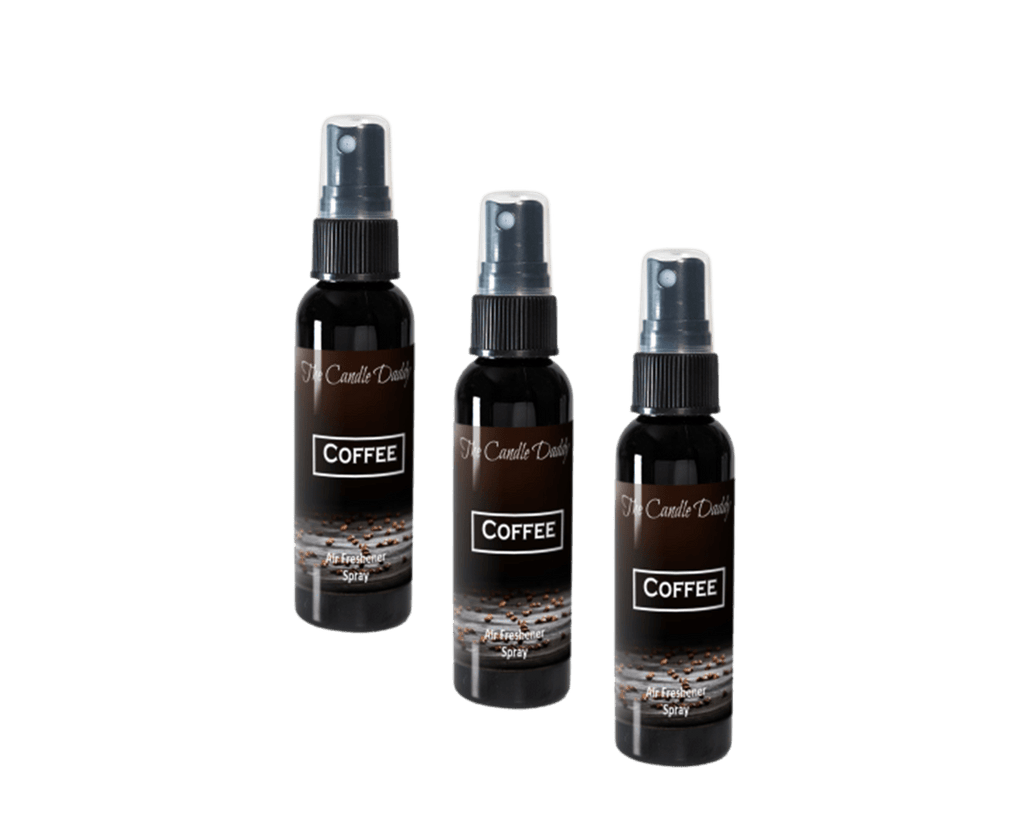 3 Pack - Coffee Spray - Coffee Scented - Room/Car Air Freshener Spray – (3) 2 Ounce Spray Bottles - The Candle Daddy