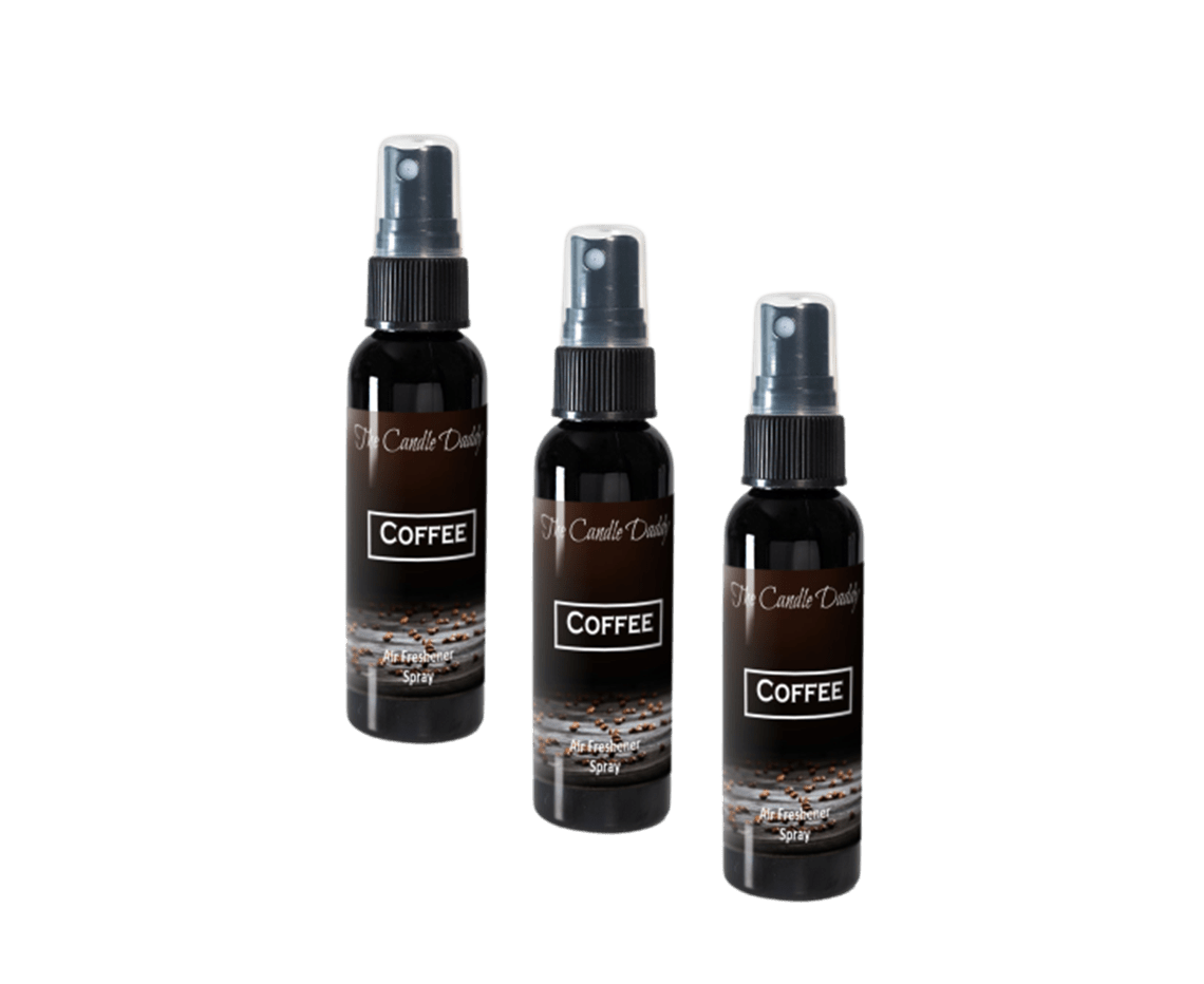 3 Pack - Coffee Spray - Coffee Scented - Room/Car Air Freshener Spray – (3) 2 Ounce Spray Bottles - The Candle Daddy