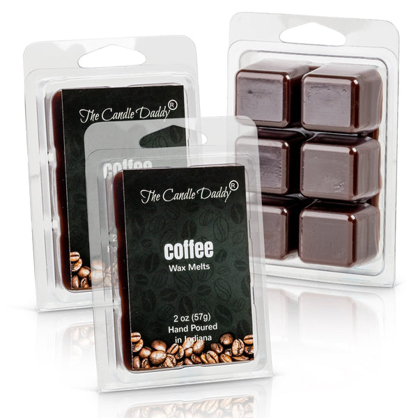 Coffee Scented Melt- Maximum Scent Wax Cubes/Melts- 1 Pack -2 Ounces- 6 Cubes - The Candle Daddy