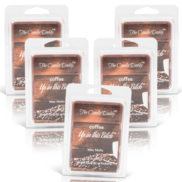 FREE SHIPPING - Coffee Up In This Bitch- Funny Fresh Brewed Coffee Scented Melt- Maximum Scent Wax Cubes/Melts- 1 Pack -2 Ounces- 6 Cubes