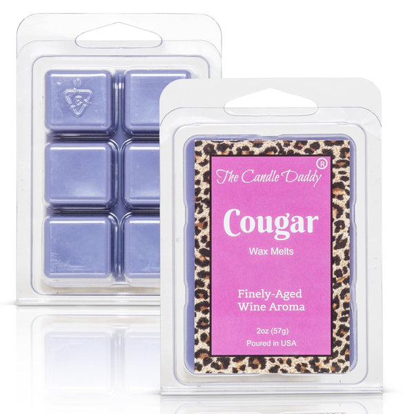 5 Pack - Cougar - Finely Aged Wine Scented Melt - Maximum Scent Wax Cubes/Melts - 2 Ounces x 5 Packs = 10 Ounces - The Candle Daddy