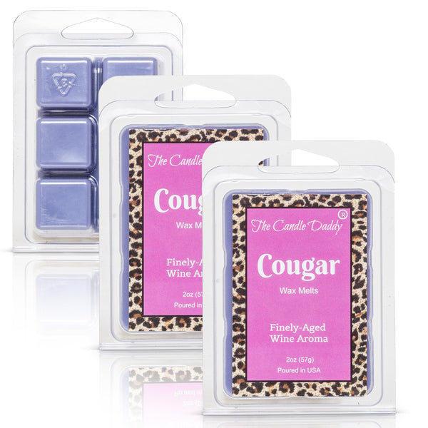 Cougar - Finely Aged Wine Scented Melt - Maximum Scent Wax Cubes/Melts - 1 Pack - 2 Ounces - 6 Cubes - The Candle Daddy