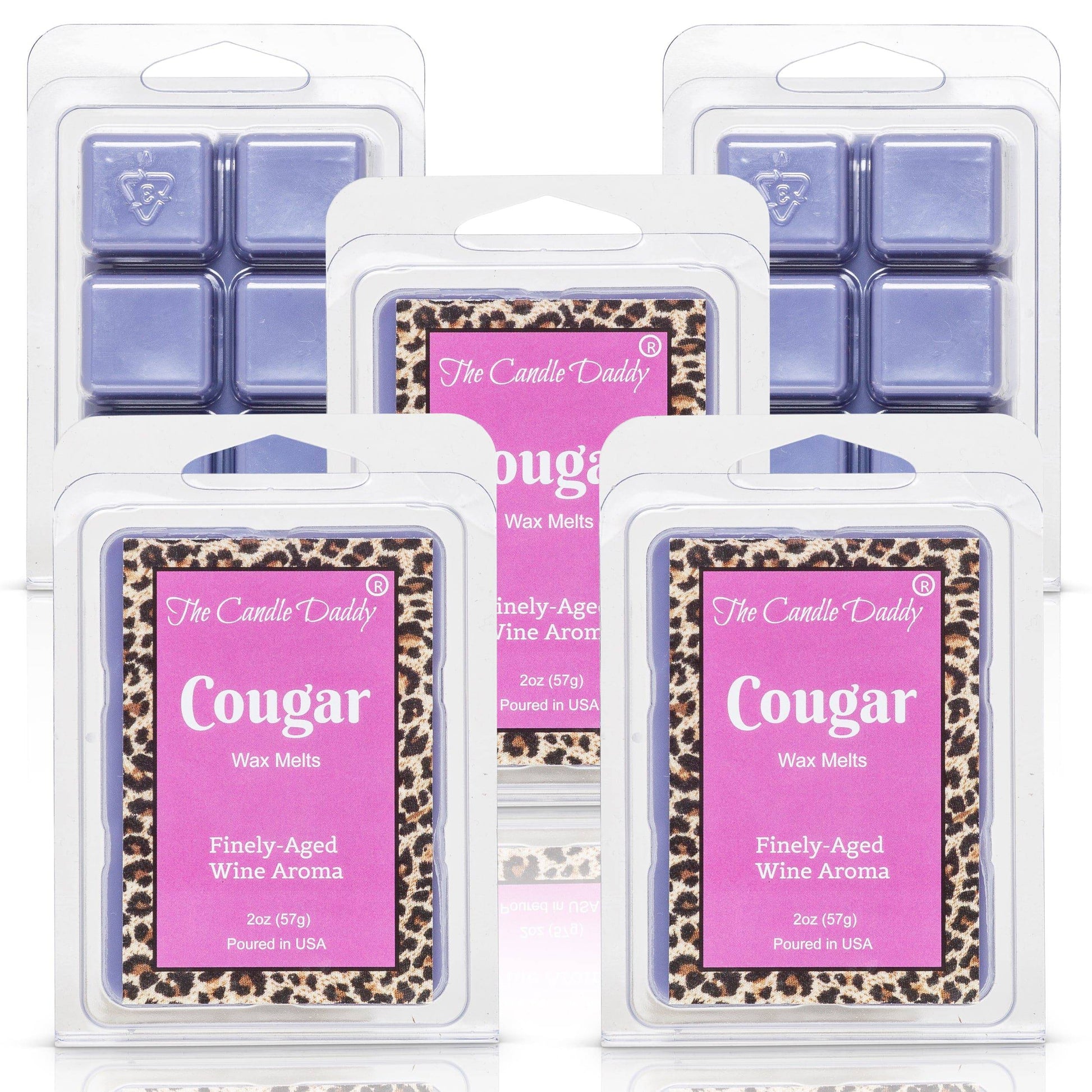 Cougar - Finely Aged Wine Scented Melt - Maximum Scent Wax Cubes/Melts - 1 Pack - 2 Ounces - 6 Cubes - The Candle Daddy