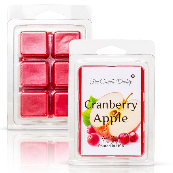 5 Pack - Cranberry Apple - Sweet & Tart Cranberry Apple Scented Melt- Maximum Scent Wax Cubes/Melts - 2 Ounces x 5 Packs = 10 Ounces - The Candle Daddy