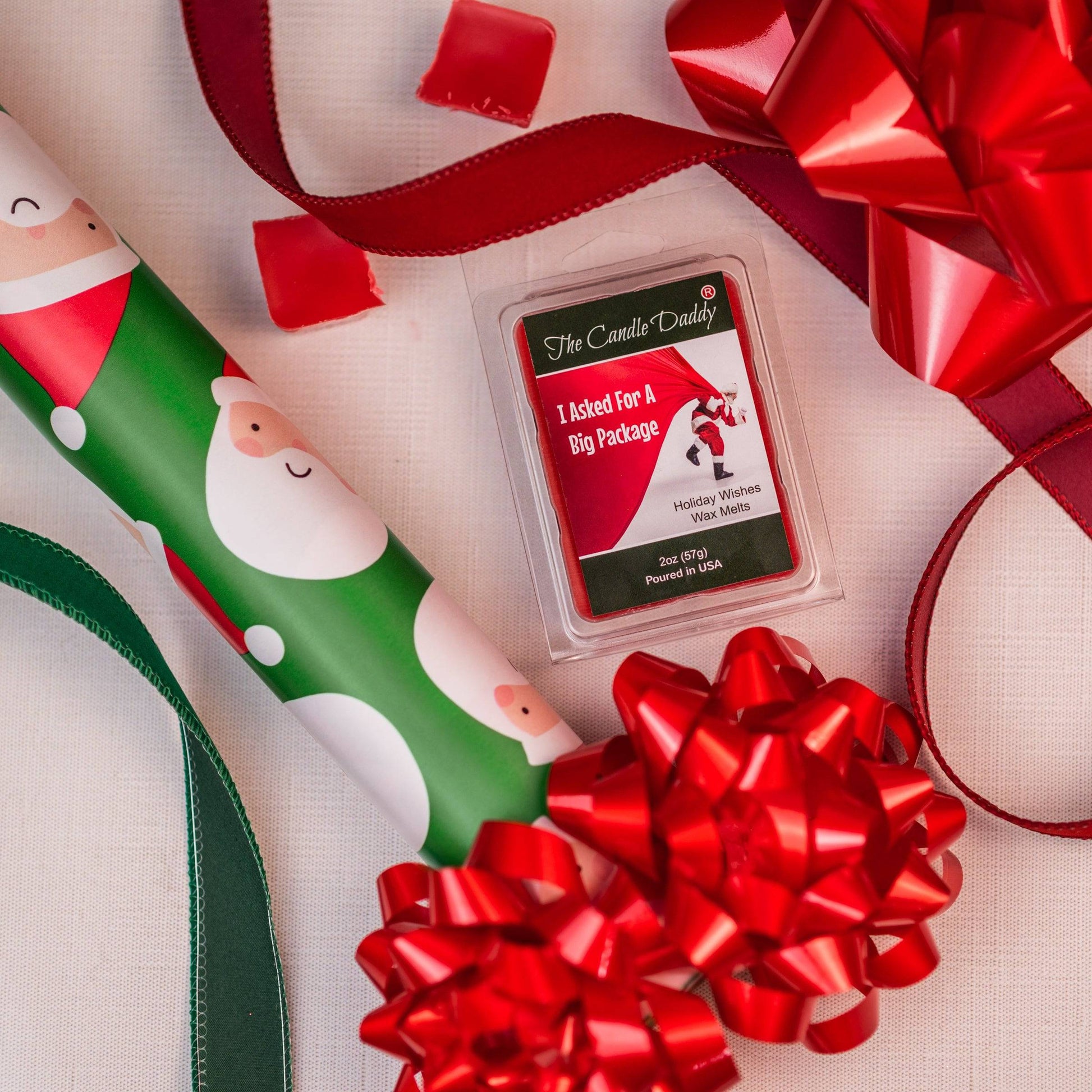 I Asked For A BIG Package - Holiday Wishes Scented Wax Melt - 1 Pack - 2 Ounces - 6 Cubes - Christmas - The Candle Daddy