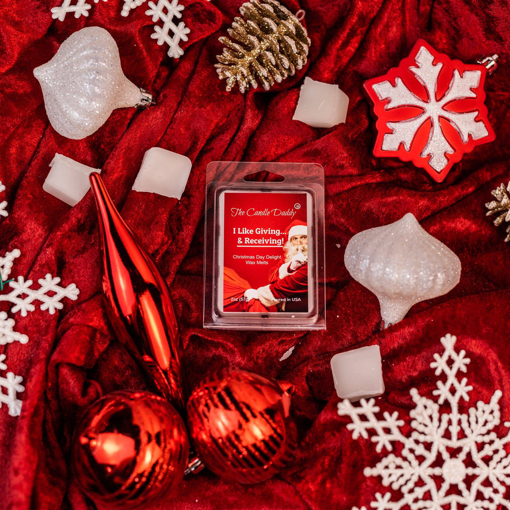 I Like Giving & Receiving - Christmas Day Delight Scented Wax Melt - 1 Pack - 2 Ounces - 6 Cubes - The Candle Daddy