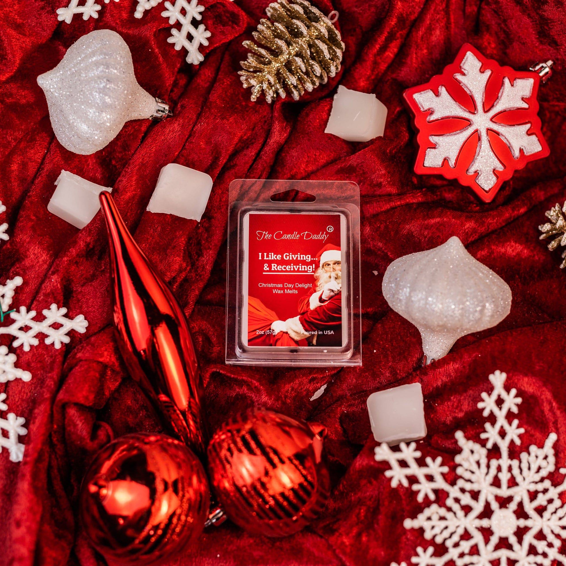 I Like Giving & Receiving - Christmas Day Delight Scented Wax Melt - 1 Pack - 2 Ounces - 6 Cubes - The Candle Daddy