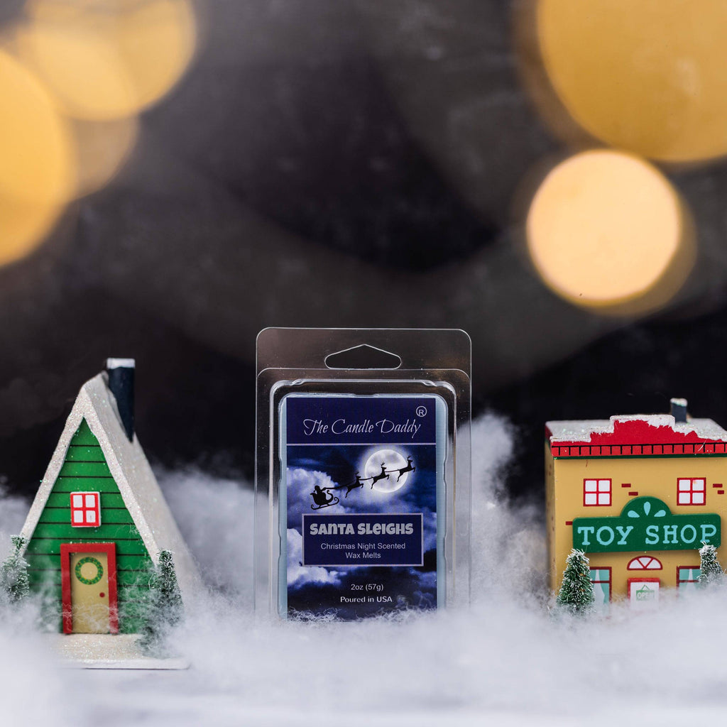 Santa Sleighs - Christmas Night Scented Wax Melt - 1 Pack - 2 Ounces - 6 Cubes - Christmas - The Candle Daddy