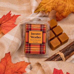 Sweater Weather - Fall Festival Scented Wax Melt - 1 Pack - 2 Ounces - 6 Cubes - The Candle Daddy
