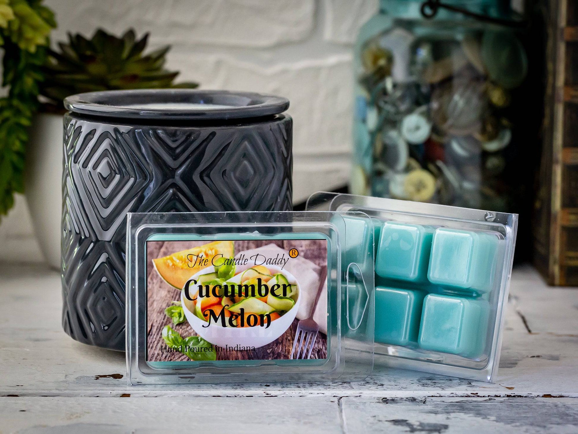 5 Pack - Cucumber Melon Scented Wax Melt - 2 Ounces x 5 Packs = 10 Ounces - The Candle Daddy