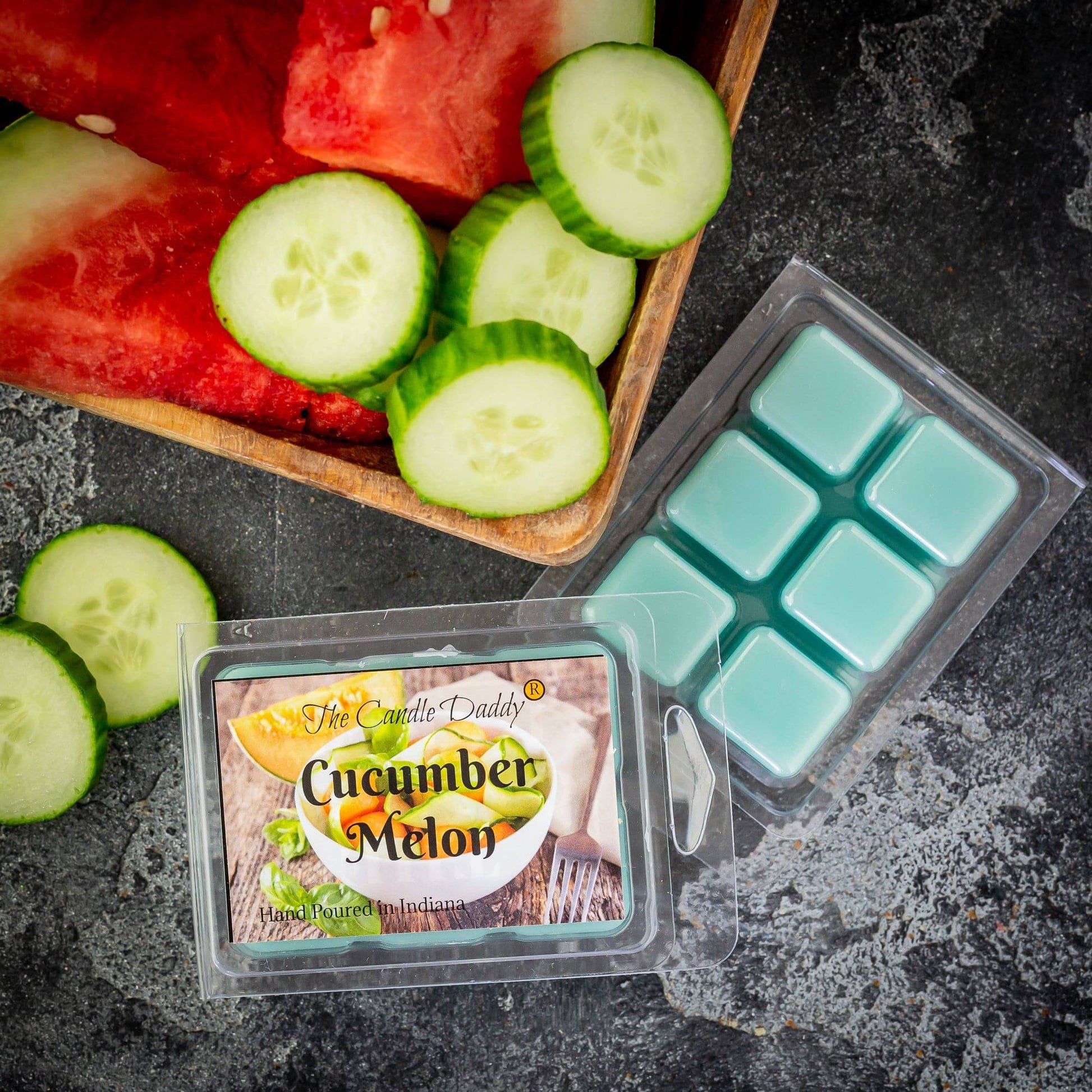 5 Pack - Cucumber Melon Scented Wax Melt - 2 Ounces x 5 Packs = 10 Ounces - The Candle Daddy