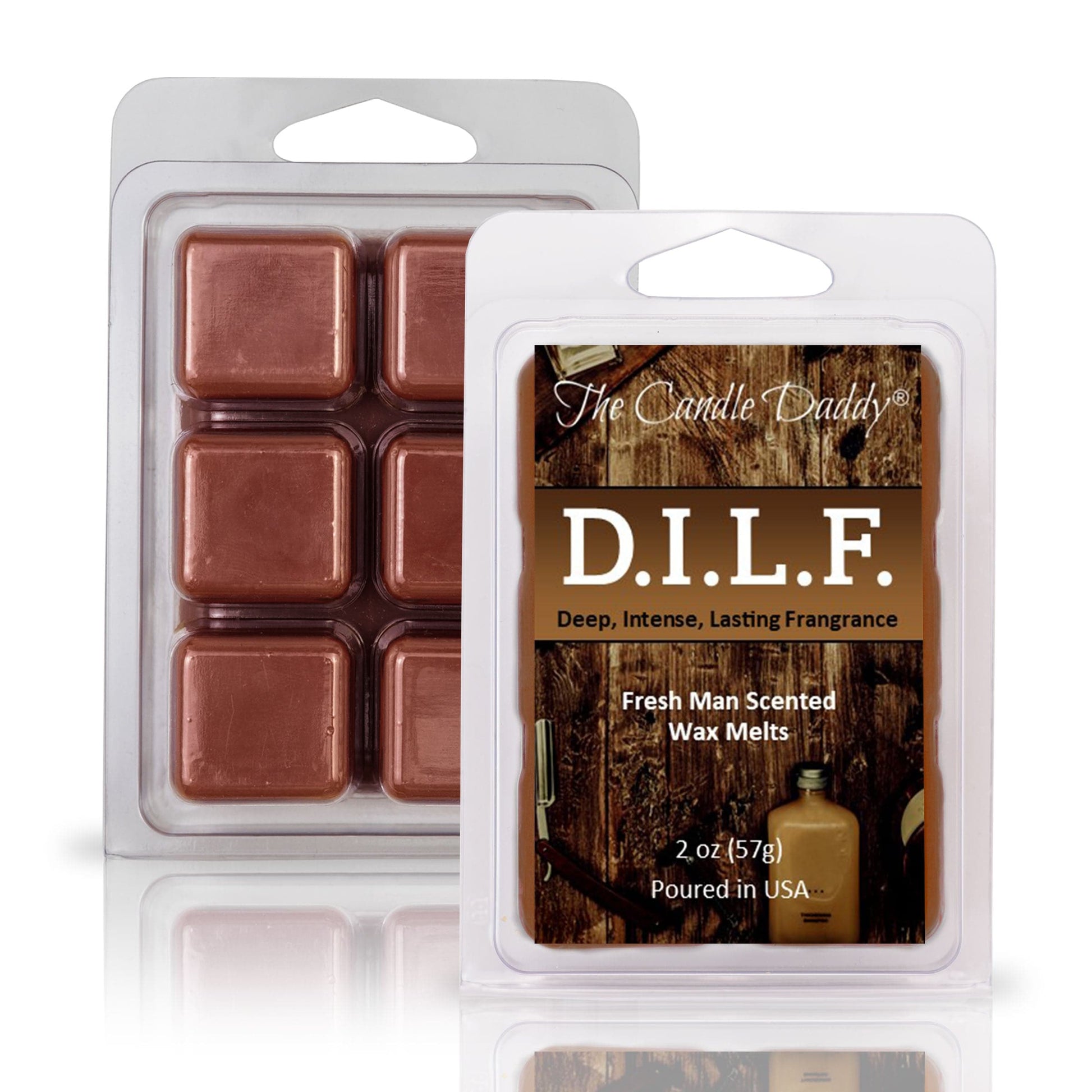 D.I.L.F. (Deep, Intense, Lasting Fragrance) - "Fresh" Man Scented Wax Melt - 1 Pack - 2 Ounces - 6 Cubes - DILF - The Candle Daddy