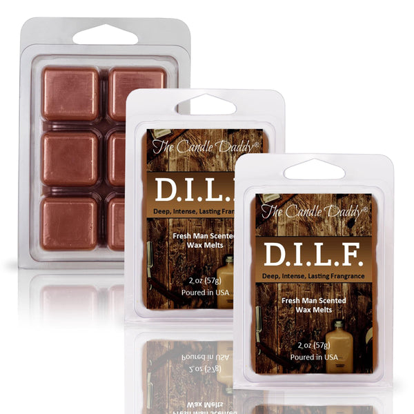 D.I.L.F. (Deep, Intense, Lasting Fragrance) - "Fresh" Man Scented Wax Melt - 1 Pack - 2 Ounces - 6 Cubes - DILF - The Candle Daddy