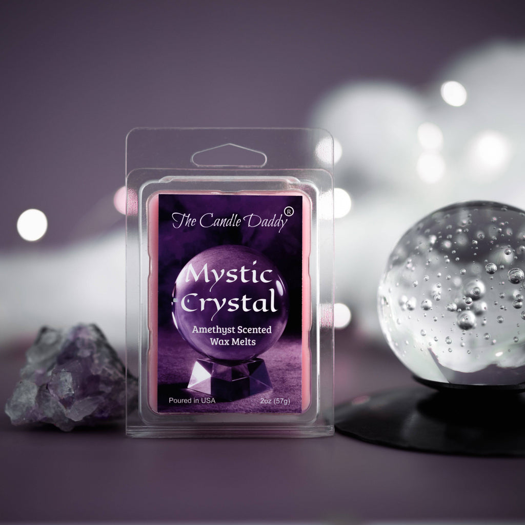 Mystic Crystal - Amethyst Crystal Scented Wax Melt - 1 Pack - 2 Ounces - 6 Cubes - The Candle Daddy